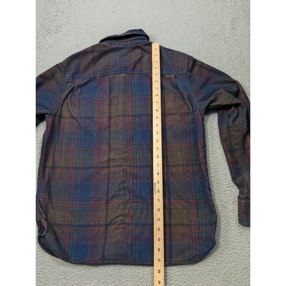 Prana Corduroy Shirt Mens Medium Dooley Long Sleeve Button Multicolor Plaid - Picture 7 of 12